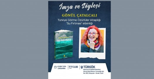 Gönül Çatalcalı TÜRGÖK Kitap Kulübü'ne konuk oldu. Ayrıntılar için Tıklayınız